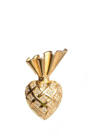 Christian Dior, Gold Heart Brooch