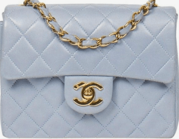 light blue Chanel bag