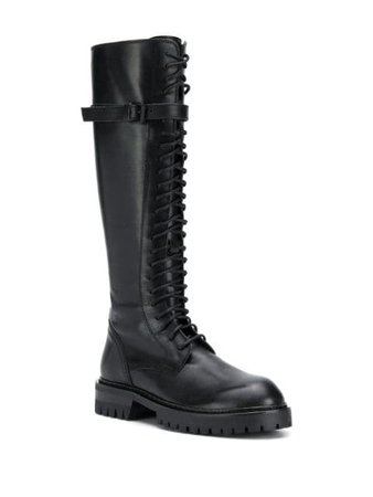 Ann Demeulemeester lace-up knee-length Boots - Farfetch