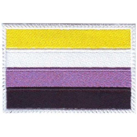 Nonbinary Pride Flag Embroidered Patch | Etsy