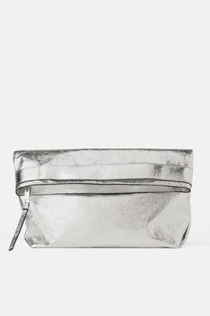 METALLIC MAXI CLUTCH-BAGS-WOMAN-SHOES & BAGS-NEW COLLECTION | ZARA United States