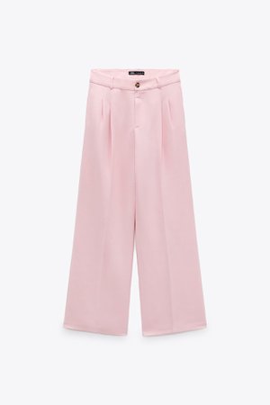 FULL LENGTH PANTS - Pastel pink | ZARA United States