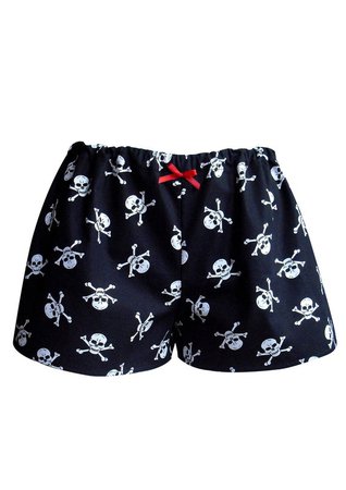 Skull and Crossbones Cami and Shorts Pyjama Set Halloween | Etsy