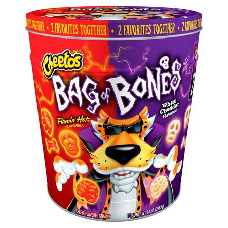 Cheetos Bag of Bones Cheese Flavored Snacks Halloween Tin 14 Ounce - Walmart.com