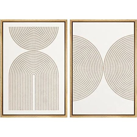 Amazon.com: VLOLIFE Boho Trendy Poster Print Art Beige White Line Canvas Paintings Wall Abstract Prints Minimalist Decoration For Living Room Home Frameless, 16X24inchX2 Unframed: Posters & Prints