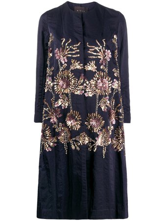 Biyan Embroidered single-breasted Coat - Farfetch