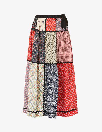 MIU MIU - Patchwork cotton maxi skirt | Selfridges.com