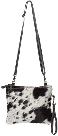 Myra Bag White & Black Cowhide Shade Bag S-1172: Handbags: Amazon.com