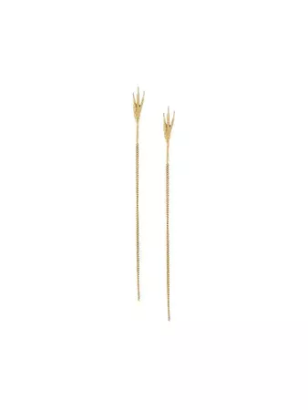 Wouters & Hendrix Gold 18kt Yellow Gold 'Crow's Claw' Long Earrings - Farfetch