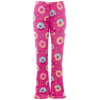 Forever Spoiled Dark Pink Donuts Pajama Pants for Juniors