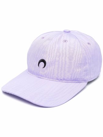 Shop Marine Serre crescent moon-embroidered cap with Express Delivery - FARFETCH