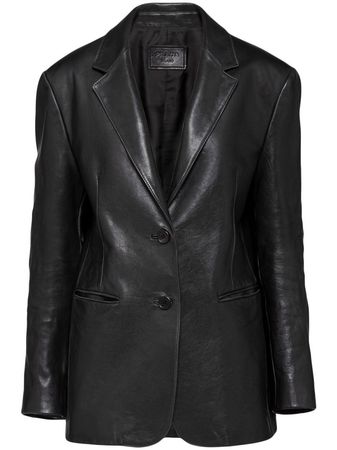 Prada single-breasted Leather Jacket - Farfetch