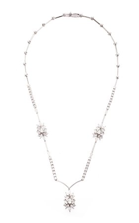 18K White And Diamond Pendant Necklace by Yeprem | Moda Operandi
