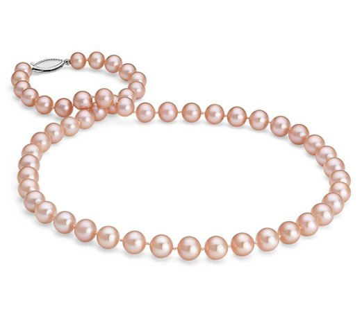 Pale Pink Pearl Necklace Blue Nile