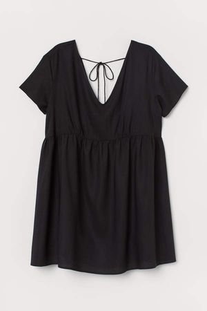 MAMA V-neck Dress - Black