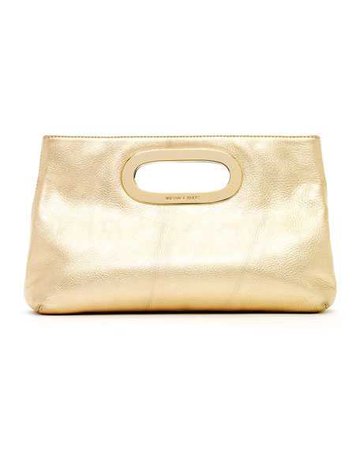 MICHAEL Michael Kors Berkley Clutch Bag, Pale Gold