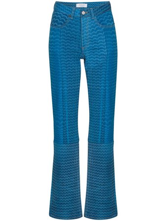 Shop Marine Serre Moonfish straight-leg jeans with Express Delivery - FARFETCH