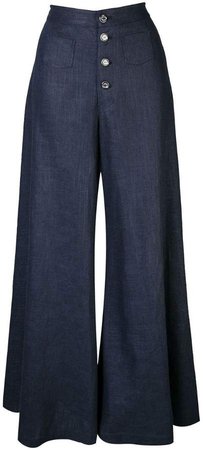 high waisted wide trousers