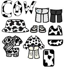 toca boca cow print clothes