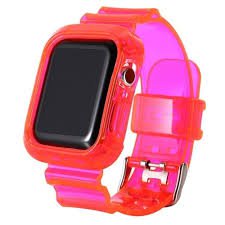 neon pink apple watch band