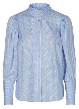 co’couture blue striped shirt