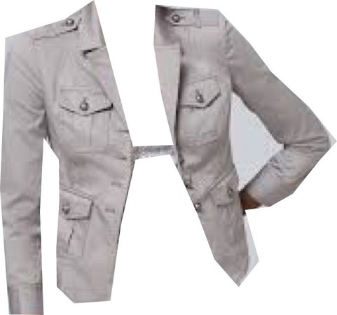 gray military jacket