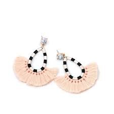 black and blush earrings - Google Search