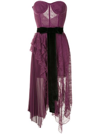 Shop purple Alice+Olivia Bree bustier maxi dress with Express Delivery - Farfetch