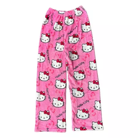 Halloween Hello Kitty Pajamas Pants Autumn Comfortable Pants Lovers Fashion Trousers Coral Fleece Soft Trouser Home Wear pjs - Walmart.com