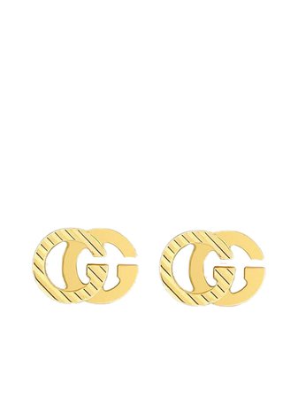 Gucci 18kt yellow gold interlocking G earrings - FARFETCH