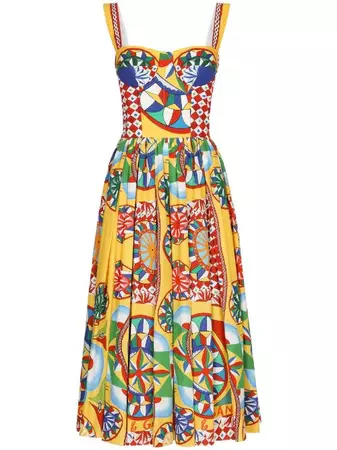 Dolce & Gabbana graphic-print Midi Dress - Farfetch