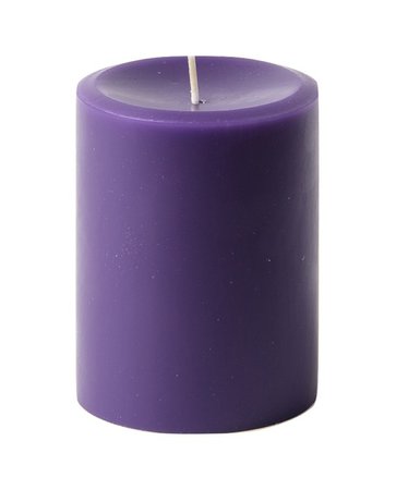 3" x 4" Purple Pillar Candles - Made in USA