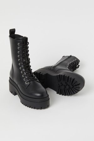 Chunky platform boots - Black - Ladies | H&M GB