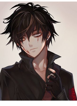 Anime male with black hair