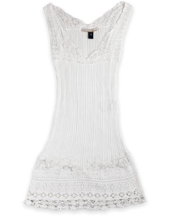 roberto cavalli white sweetheart crochet dress | rentre