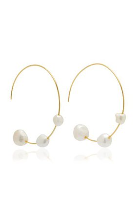 Nubia Gold-Tone Pearl Earrings By Cult Gaia | Moda Operandi