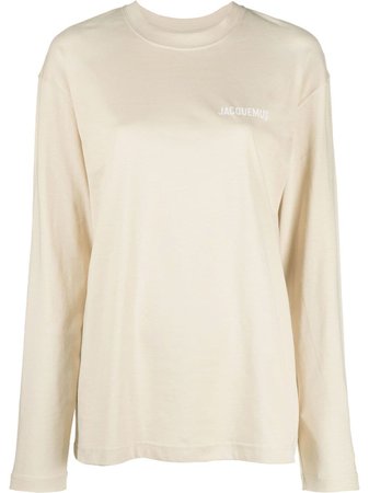Jacquemus logo-print long-sleeved T-shirt - Farfetch