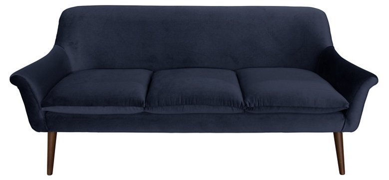 Harmon Sofa, Navy Velvet - Sofas - Sofas & Settees - Living Room - Furniture | One Kings Lane
