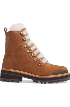 Marc Fisher LTD Izzie Genuine Shearling Lace-Up Boot (Women) | Nordstrom