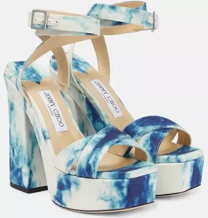 blue tie dye sandal heel - Google Search