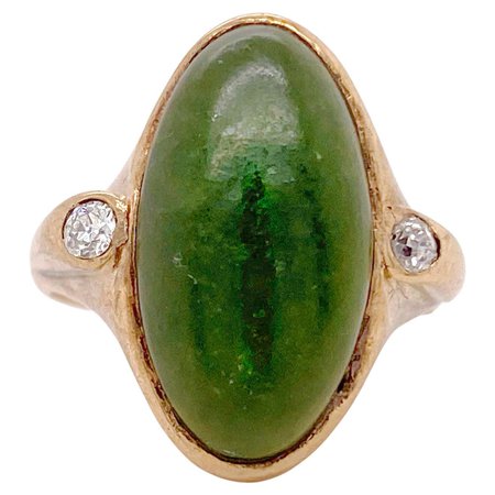 Antique Genuine Jade Estate Ring