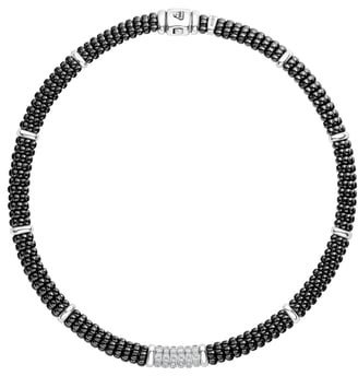 Black Caviar Diamond 6-Link Rope Necklace