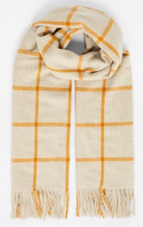 yellow check scarf