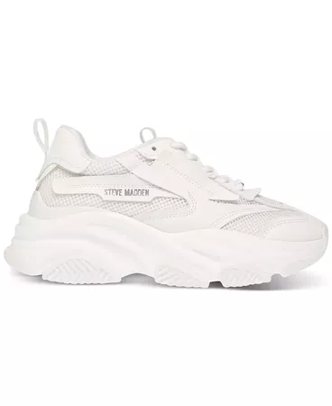 Steve Madden Women's Possession Chunky Lace-Up Sneakers & Reviews - Athletic Shoes & Sneakers - Shoes - Macy's