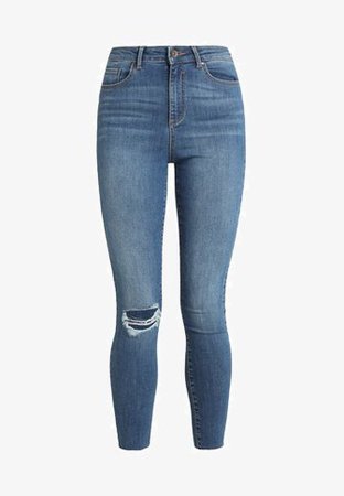 Vero Moda VMSOPHIA RAW ANKLE JEANS - Jeans Skinny Fit - medium blue denim - Zalando.co.uk