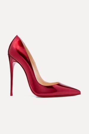 So Kate 120 Metallic Patent-leather Pumps - Red