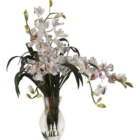 World Menagerie Orchid Silk Flower Arrangement in White & Reviews | Wayfair