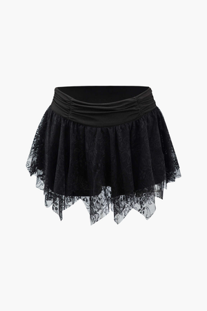 black lace shorts