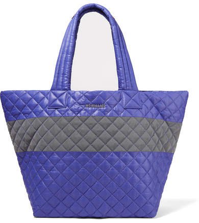 Metro Medium Quilted Shell Tote - Blue