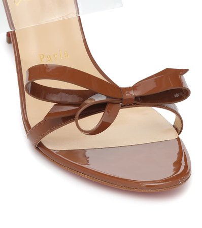 Christian Louboutin - Just Nodo 85 PVC and patent-leather sandals | Mytheresa